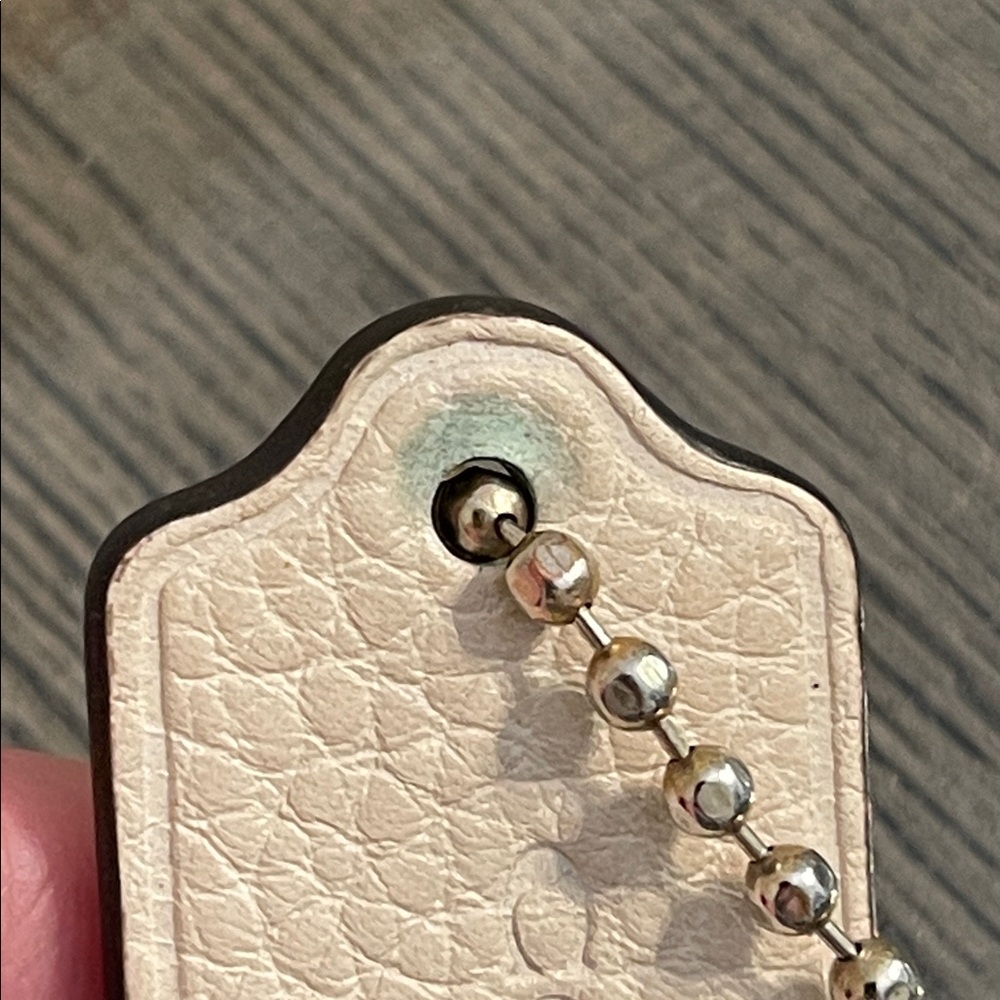 Coach Chalk Pebble Leather Key Chain - Hangtag - Bag Charm Replacement Part - Picture 12 of 17